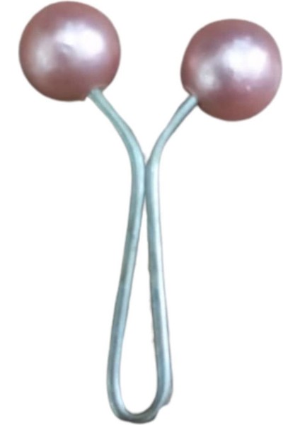 Eşarp Klipsi Top Model Düz Pudra 1 Adet