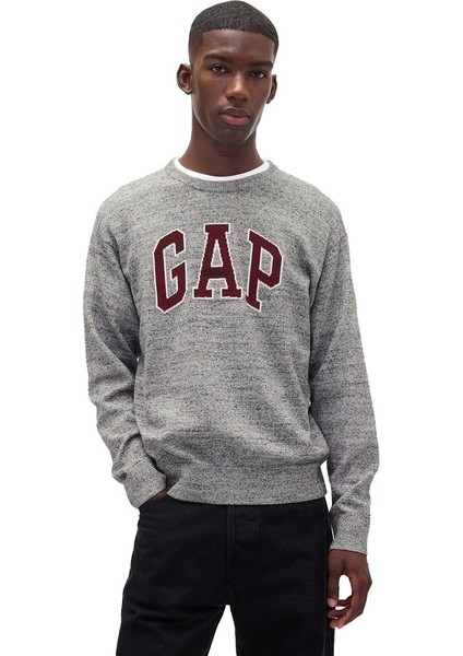 Relaxed Gap Logo Intarsia Sweatshirt - 789791