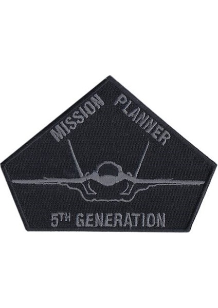 Aplike Ütü Ile Yapışan Mission Planner Siyah Arma 6 cm