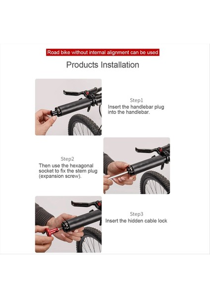 Dağ Yolu Bisikleti Gizli Çelik Kablo Kilidi A (Yurt Dışından) fırsatları