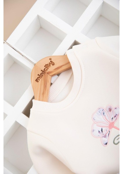 Kız Bebek Şardonlu Çiçekli Peluş Yelekli Takım 3 Parça 2603G modelleri