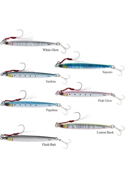 Sardine Slider Micro Jigs 8.5cm 20GR Jig Yem White Glow fiyatları