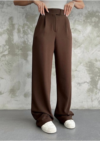 Kadın Likralı Cırt Kapama Palazzo Pantolon fiyatları