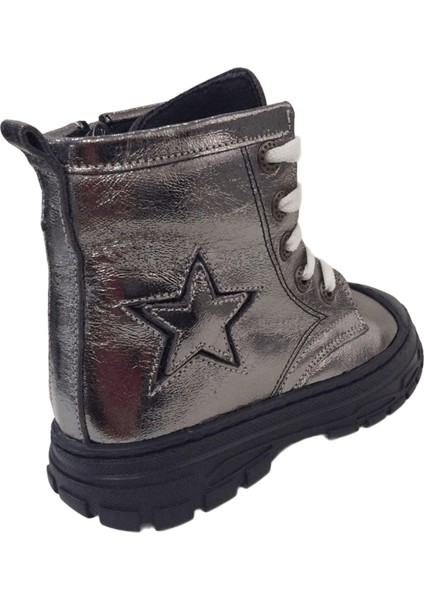 1001 Ridente Platin Yıldızlı Patik Kız Çocuk Bot % 100 Deri Bağcık ve Fermuarlı fırsatları