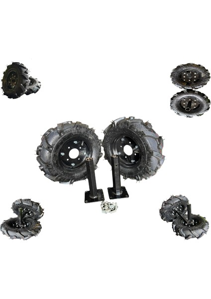 , Fırtına 310 7 Hp Marşlı Çapa Makinası Uyumlu Lastik TAKIM,HAVALI,400X8