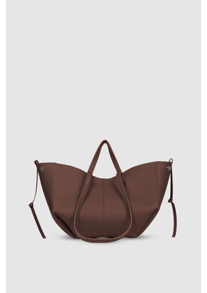Arisa Ayarlanabilir Formlu Çift Saplı Cüzdanlı Büyük Tote Omuz, Kol ve El Çantası Acı Kahve fiyatları