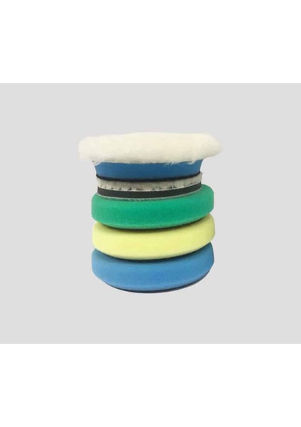 75MM Mini Da Polisaj Ped Seti – 5’li Set (TP25) – Sünger + Yün Ped