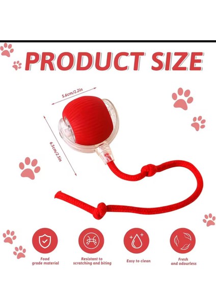 Kedi ve Köpek Ipli USB Şarzlı Hareketli Top