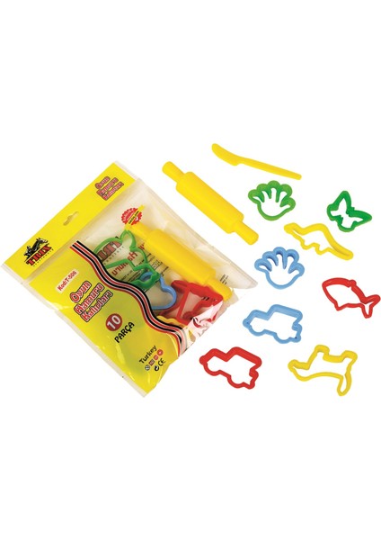 Panda Kids Hamur Kalıpları ve Merdane 10 Parça