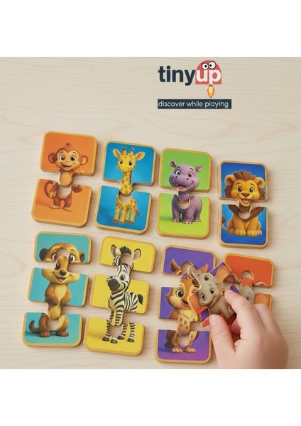 2-3 Parça 8 Adet Tak Çıkar Manyetik Eva Yapboz, Safari Hayvanları modelleri