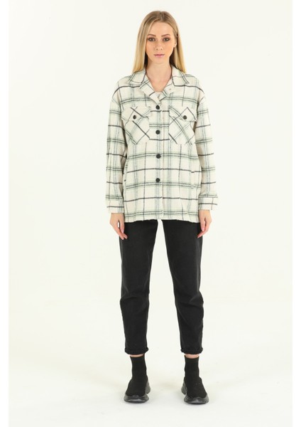 Cepli Ekose Oduncu Gömlek Yeşil Çizgili Pamuklu indirimleri