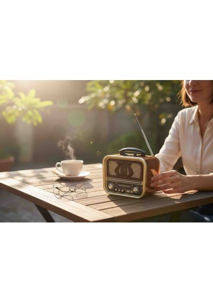 Retro Nostaljik Radyo (Güneş Enerjili) Bluetooth Hoparlör fiyatları