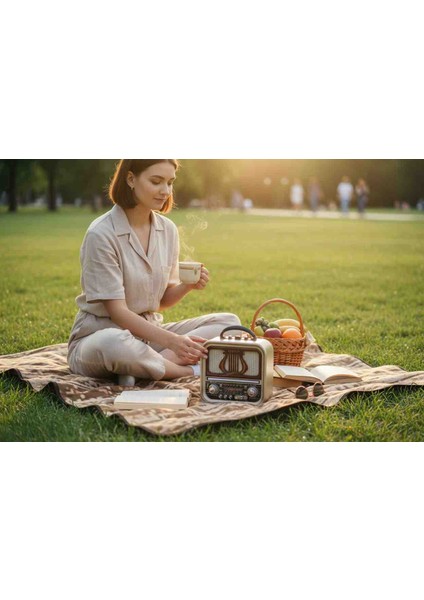 Retro Nostaljik Radyo (Güneş Enerjili) Bluetooth Hoparlör fırsatları