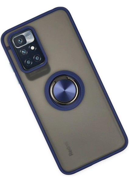 Xiaomi Redmi 10 2022 Kılıf Montreal Yüzüklü Silikon Kapak - Lacivert - MRS8716-4405 modelleri