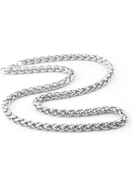 Erkek Kalın Burgu Çelik Kolye 60 cm modelleri