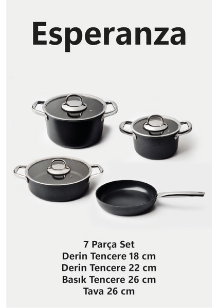 Esperanza 7 Parça Tencere Seti fırsatları
