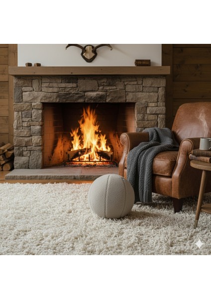 , Ballo, Dekoratif Top Kırlent, Yastık, Çap 25 Cm, Bej Renk, KRL2502-40 modelleri