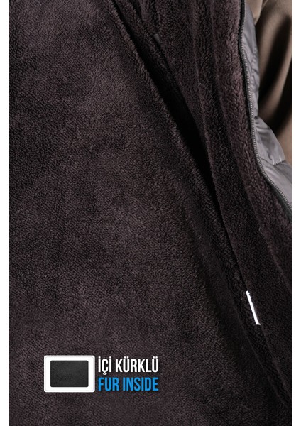 İçi Kürklü Su ve Rüzgar Geçirmez Erkek Çocuk Mont