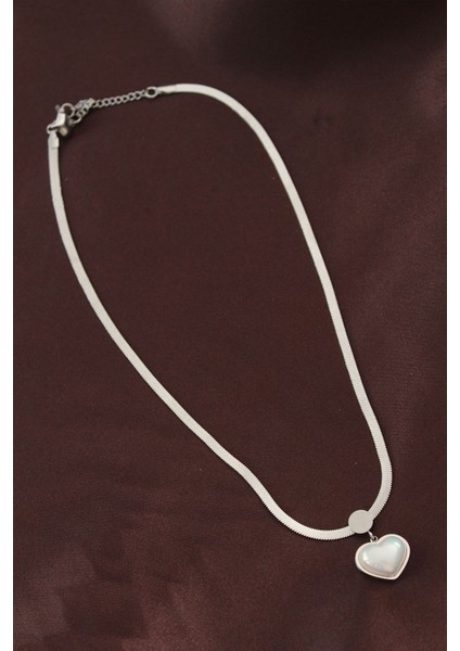 316L Çelik Italyan Zincir Kalp Kolye