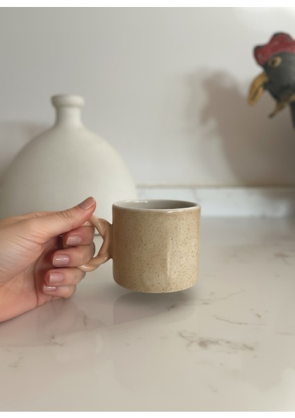 Burgu Kulplu Seramik Tekli Fincan-Somon modelleri