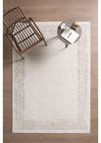 Olivia Premium Bambu Polyester Oturma Odası Salon Yatak Odası Halısı Eskitme Vintage Halı