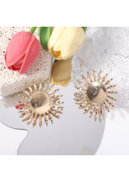 Moda Alaşım A Tılı Güneş Çiçeği Kolye Küpe (Yurt Dışından)