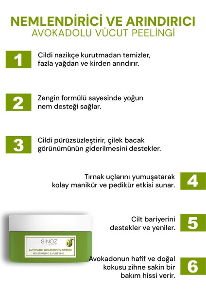 Avokado Bomb Nemlendirici ve Arındırıcı Vücut Peelingi 300 gr fiyatları