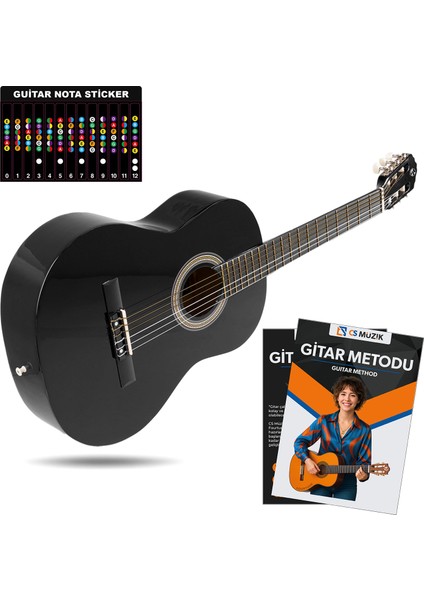 Luca C-180BK Siyah Klasik Gitar Seti 4/4 Sap Ayarlı modelleri