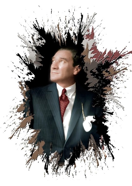 Atatürk Tablosu 40X50 (Renkli ve Kasnaklı)