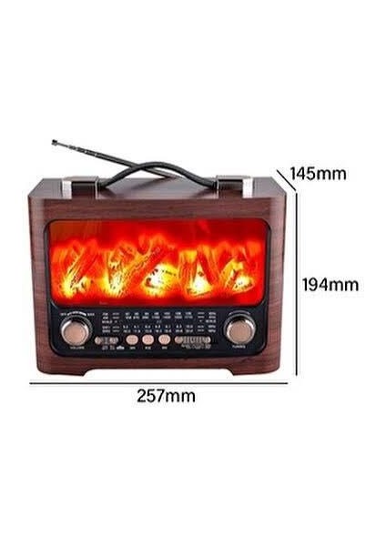 RT-733 Taşınabilir Şarjlı Fenerli Nostaljik Radyo modelleri