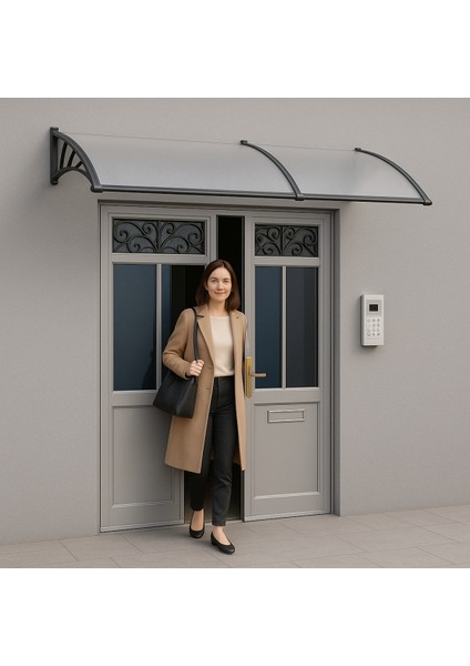 Cosmos Kapı Pencere Üstü Pratik Sundurma 105X240 - Şeffaf fiyatları