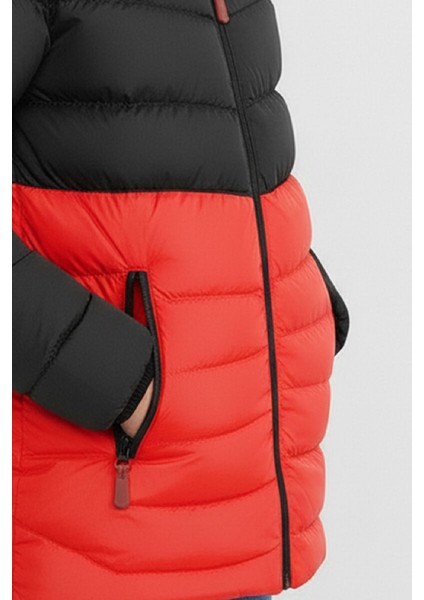 İçi Kürklü Su ve Rüzgar Geçirmez Erkek Çocuk Mont