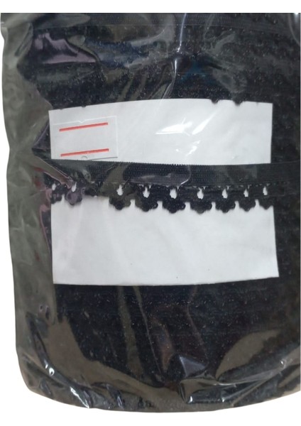 Çamaşır Lastiği Dantelli 1 cm 1 Metre Siyah