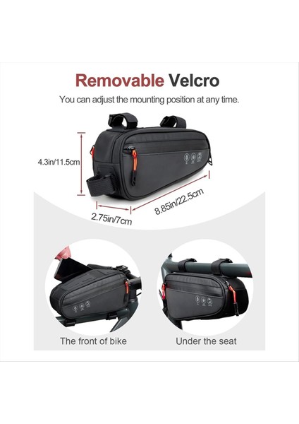 Bisiklet Çerçeve Çantası, Iki Yan Cepli Su Geçirmez Bisiklet Çantası (Yurt Dışından) indirimleri