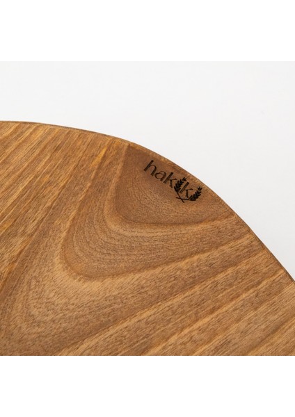 El Yapımı Doğal Yuvarlak Ceviz 2 Parça Kesme ve Sunum Tahtası 34 cm fırsatları