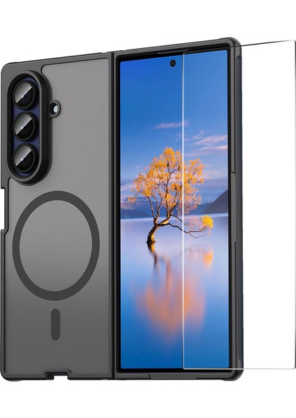 Samsung Galaxy Z Fold7 5g Manyetik Kılıf Pc Tpu Mat Telefon Kılıfı 9h Temperli Camlı (Yurt Dışından)