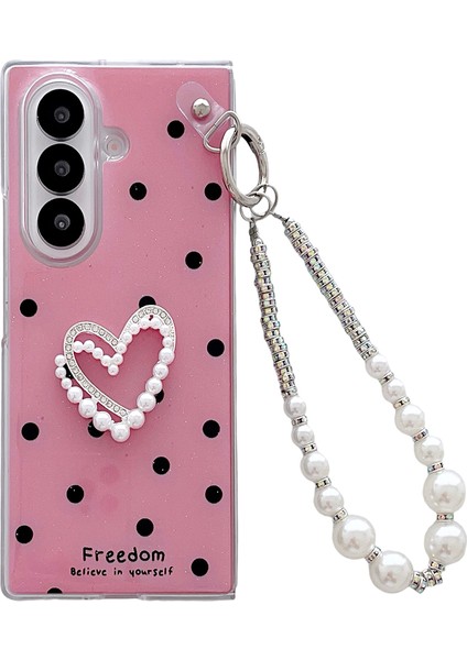 Samsung Galaxy Z Fold7 5g Bilek Kayışlı Simli Telefon Kılıfı (Yurt Dışından)