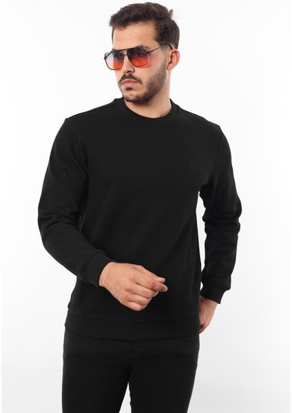 Şardonlu Pike Sweatshirt – %70 Pamuk %30 Viskoz Bisiklet Yaka modelleri