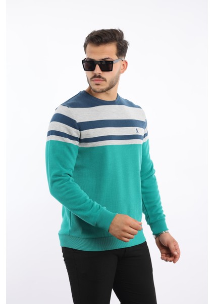 Panolu Selanik Sweatshirt – %100 Pamuk Bisiklet Yaka fiyatları