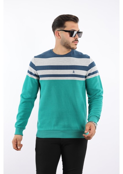 Panolu Selanik Sweatshirt – %100 Pamuk Bisiklet Yaka modelleri