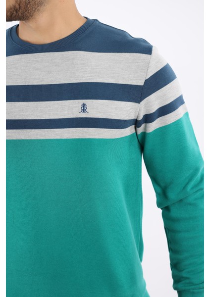 Panolu Selanik Sweatshirt – %100 Pamuk Bisiklet Yaka indirimleri