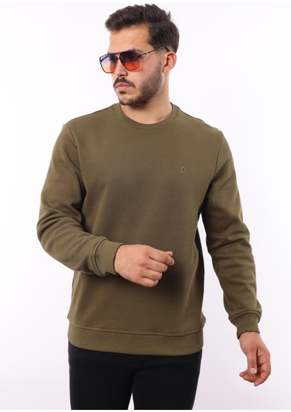 Şardonlu Pike Sweatshirt – %70 Pamuk %30 Viskoz Bisiklet Yaka