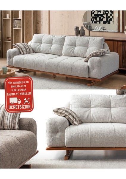 Napoli 3' Lü Sırt Atlamalı Koltuk