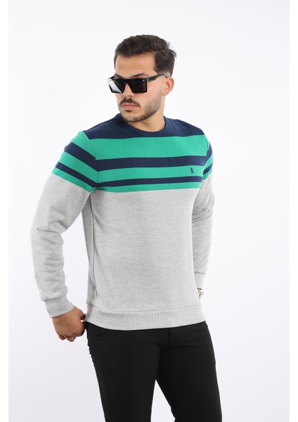Panolu Selanik Sweatshirt – %100 Pamuk Bisiklet Yaka fiyatları