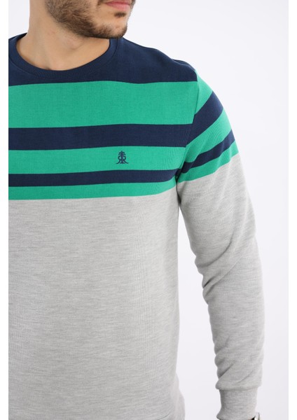 Panolu Selanik Sweatshirt – %100 Pamuk Bisiklet Yaka indirimleri