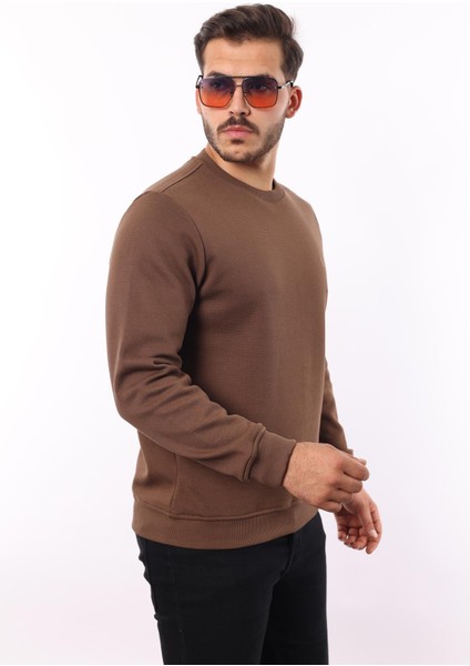 Şardonlu Pike Sweatshirt – %70 Pamuk %30 Viskoz Bisiklet Yaka modelleri