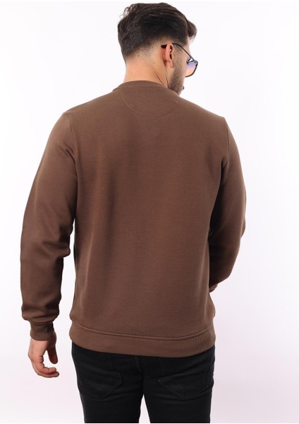 Şardonlu Pike Sweatshirt – %70 Pamuk %30 Viskoz Bisiklet Yaka fırsatları