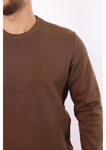 Şardonlu Pike Sweatshirt – %70 Pamuk %30 Viskoz Bisiklet Yaka indirimleri