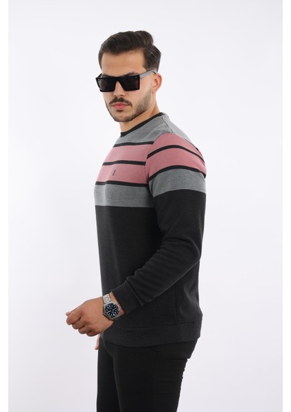 Panolu Selanik Dokuma Bisiklet Yaka Sweatshirt – Pamuk Viskon Regular Fit fiyatları
