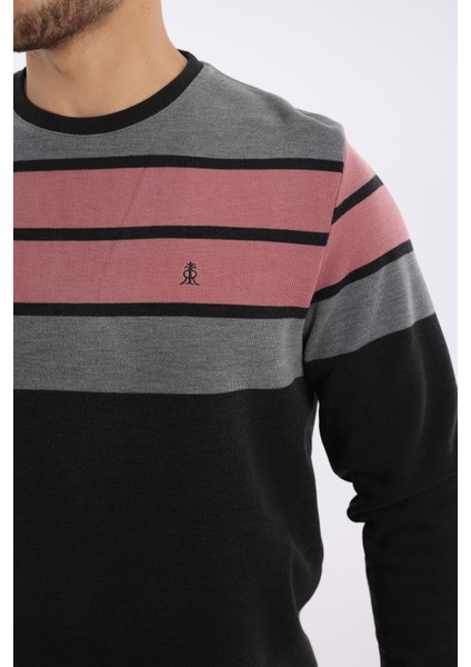 Panolu Selanik Dokuma Bisiklet Yaka Sweatshirt – Pamuk Viskon Regular Fit